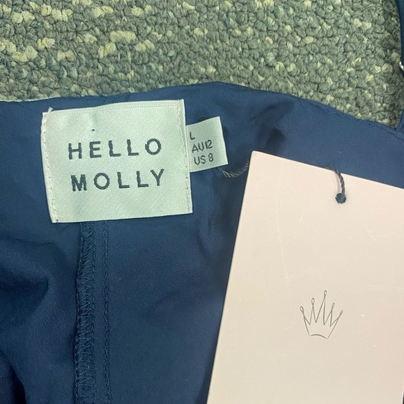 NWT Hello Molly Ninety Kisses Dress-Blue-Size L/US 8 - Picture 16 of 16